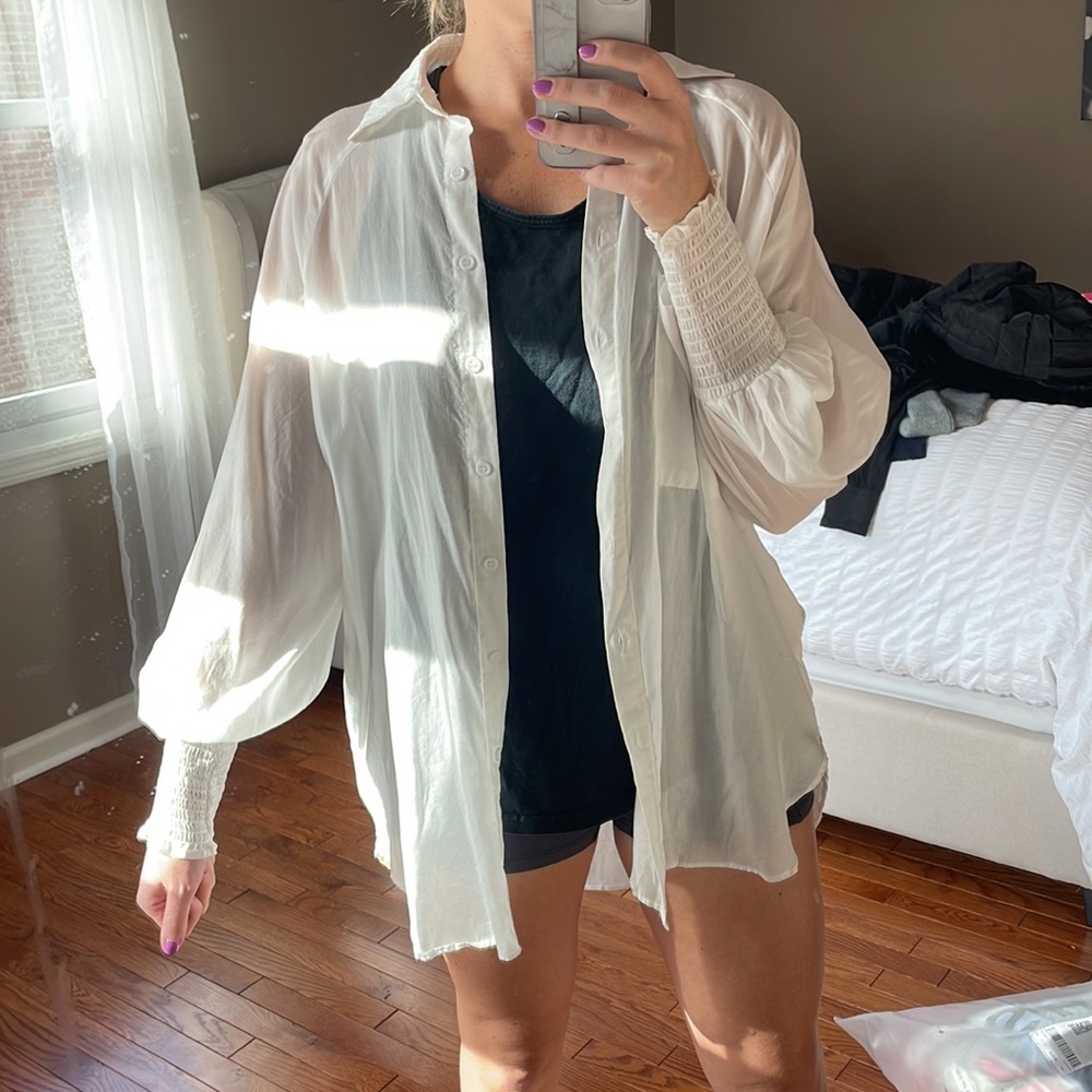 Vicidolls White Oversized Button Down - image 3